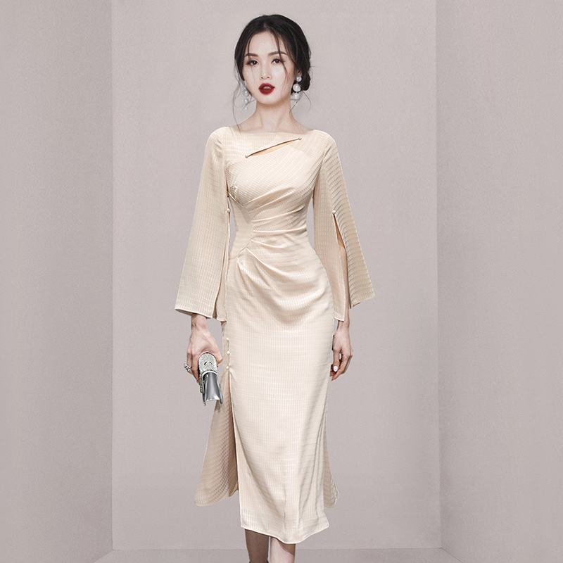 ชุดเดรสยาวสวยๆ ชุดเดรสยาวใส่สบาย ใส่ทำงาน มีขนาดS M L XL 2XL