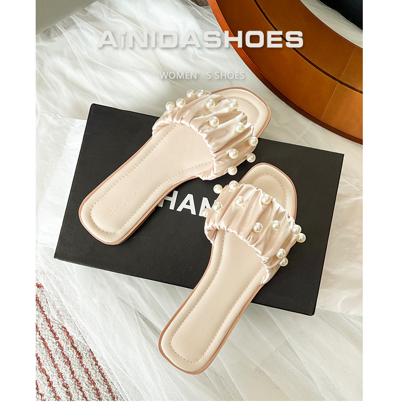 รองเท้าแตะผู้หญิงส้นเตี้ย ใส่สบาย มีขนาด35-43