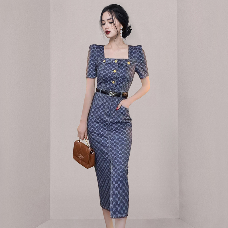 ชุดเดรสยาวสวยๆ ชุดเดรสยาวใส่สบาย ใส่ทำงาน มีขนาดS M L XL 2XL