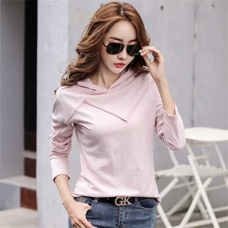 เสื้อยืดแขนยาว มีฮู้ด มีขนาด S M L XL สนใจทักแชท