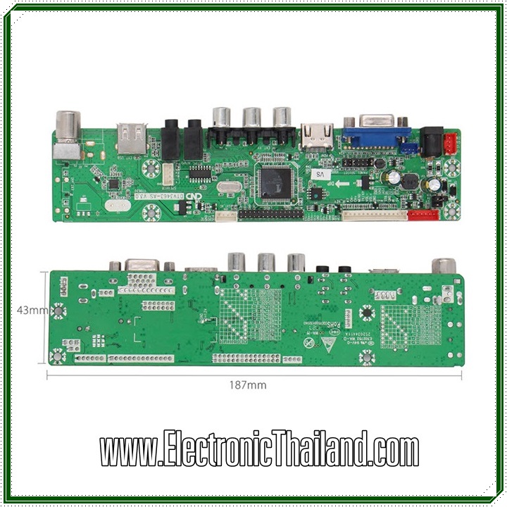 DTV3663-AS/DTV3463-AS บอร์ดแปลงดิจิตอล เมนูภาษาอังกฤษ ไม่ต้องลงเฟิร์มแวร์ รุ่นใหม่ล่าสุด
