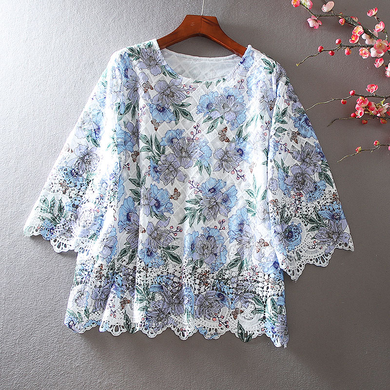 เสื้อลินิน เสื้อผ้าฝ้ายลินิน เสื้อเชิ้ตผ้าลินิน ปักลายสวยๆด้วยด้าย สไตล์VINTAGE