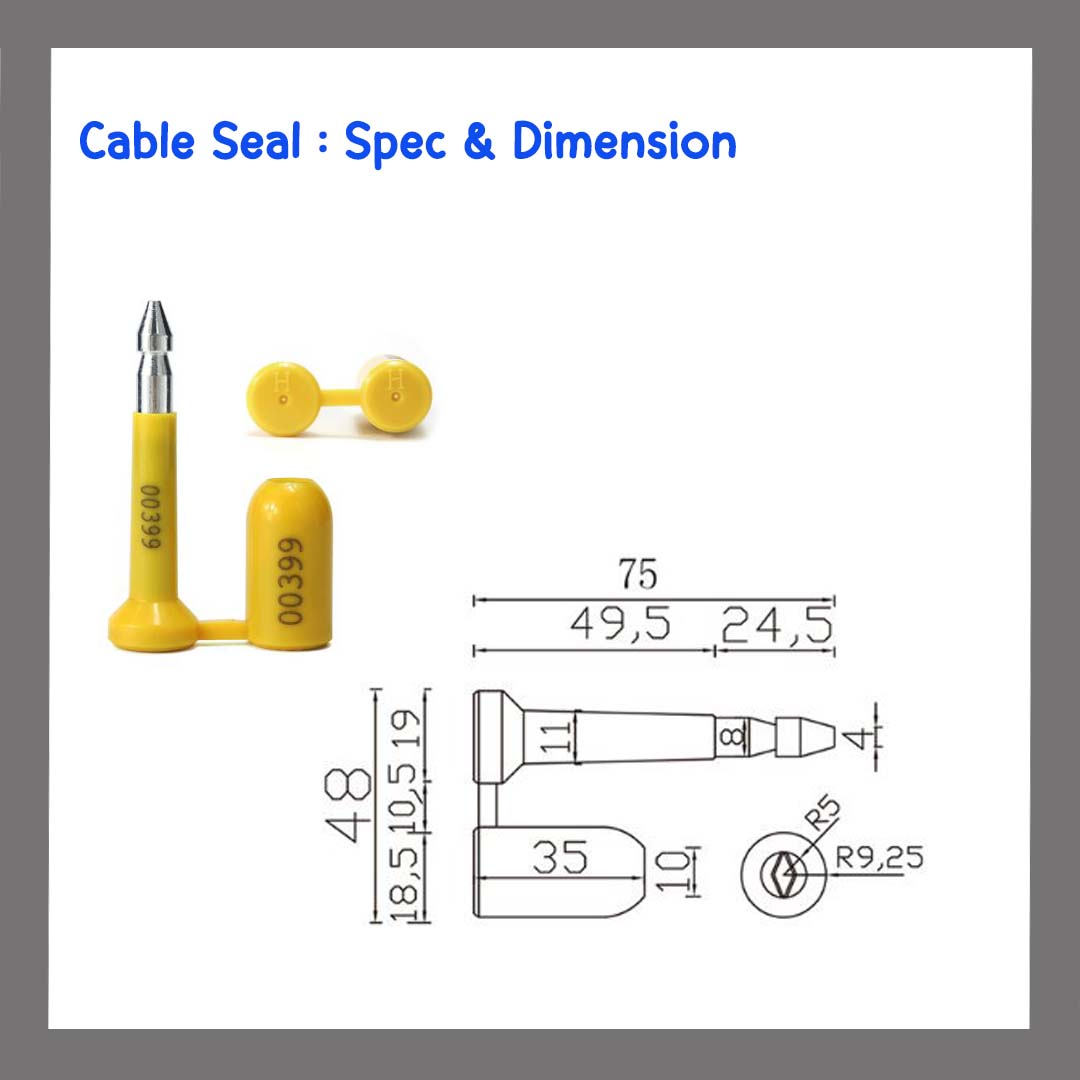 ซีลล็อคตู้คอนเทรนเนอร์ แบบปลั๊ก 7.5 cm