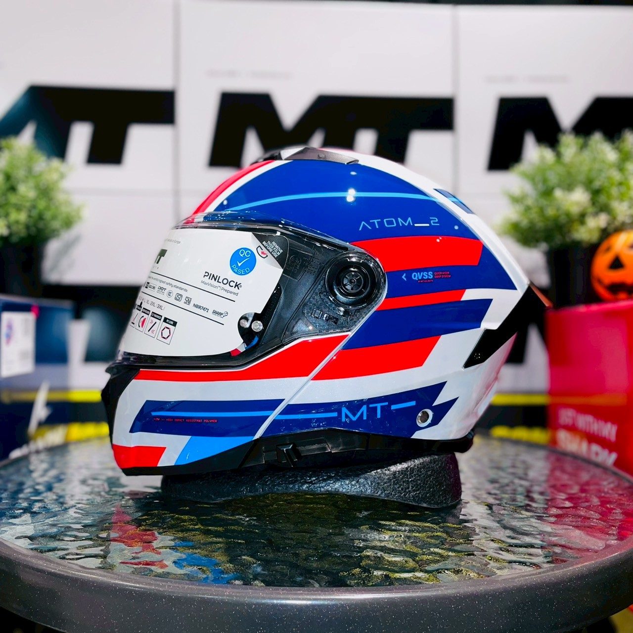 MT HELMETS - ATOM2 sv - Alkaline Gloss Blue