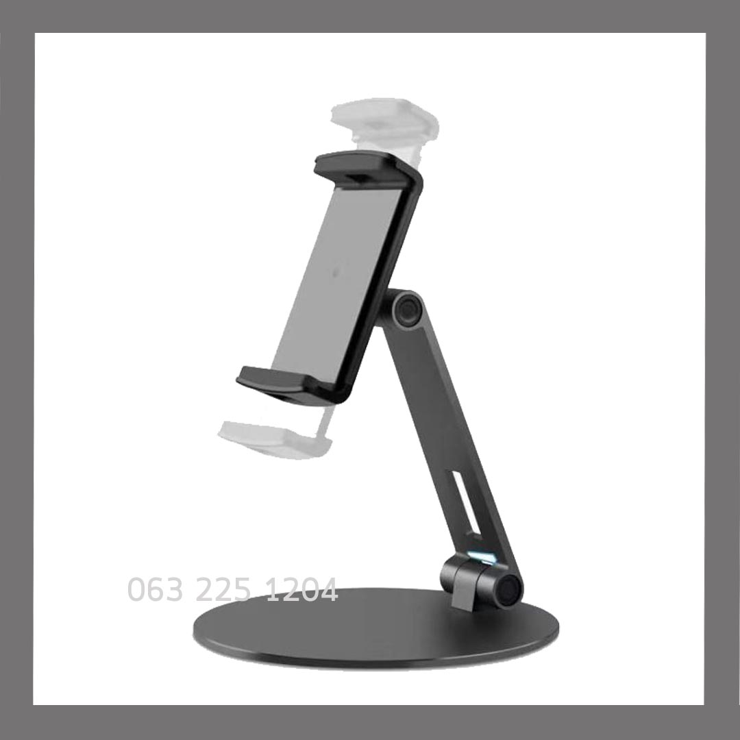ขาตั้งอลูมิเนียมใช้งานกับไอแพด/แท็บเล็ต/ มือถือ ฐานเป็นทรงกลม