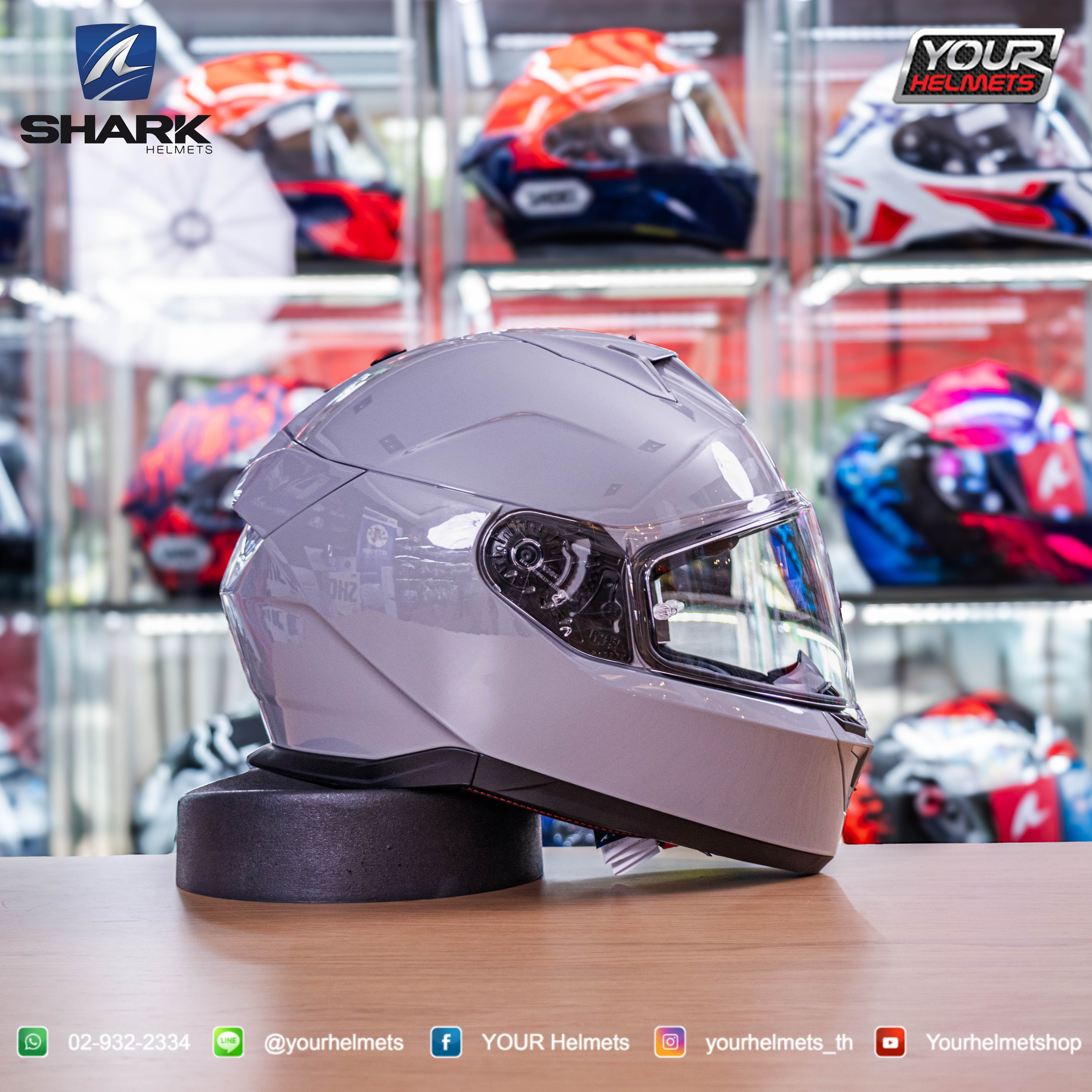 หมวกกันน็อค SHARK HELMETS รุ่น SKWAL I3 (Silver)