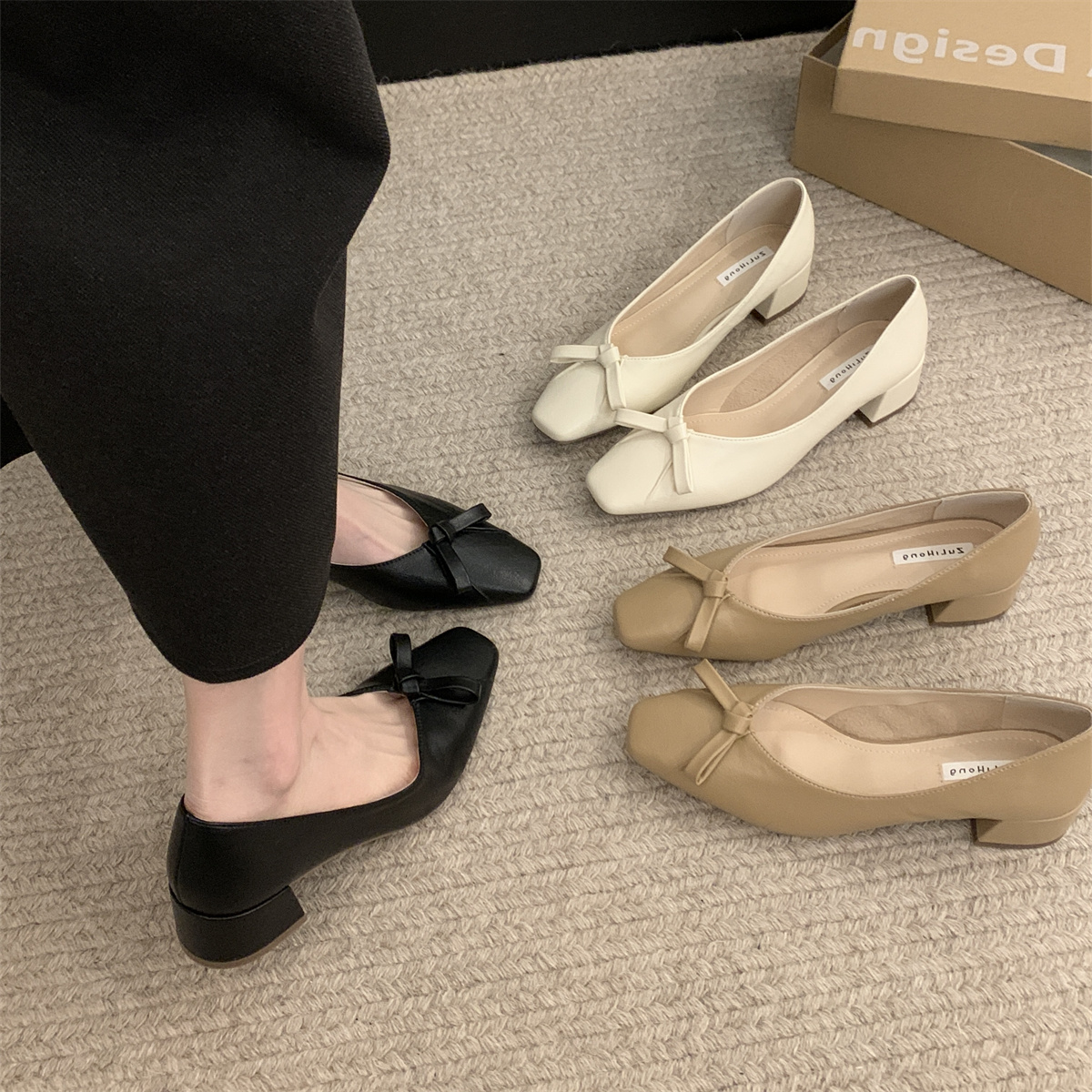 รองเท้าคัทชูผู้หญิงส้นเตี้ย ใส่สบาย มีขนาด35-43