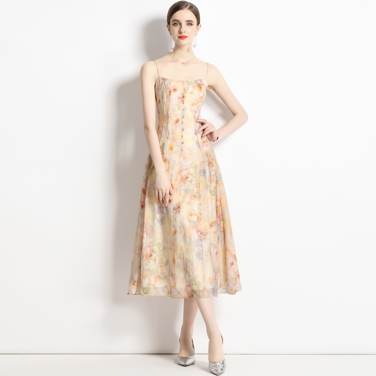 ชุดเดรสยาวสวยๆ ชุดเดรสยาวใส่สบาย ใส่ทำงาน มีขนาดS M L XL 2XL