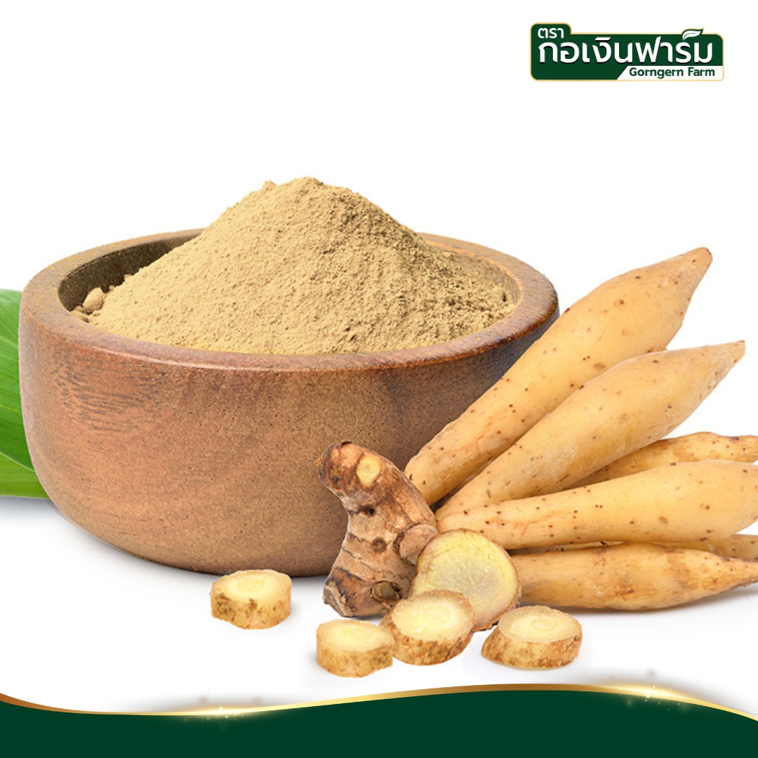 กระชายขาวผง Fingerroot powder ตรากอเงินฟาร์ม