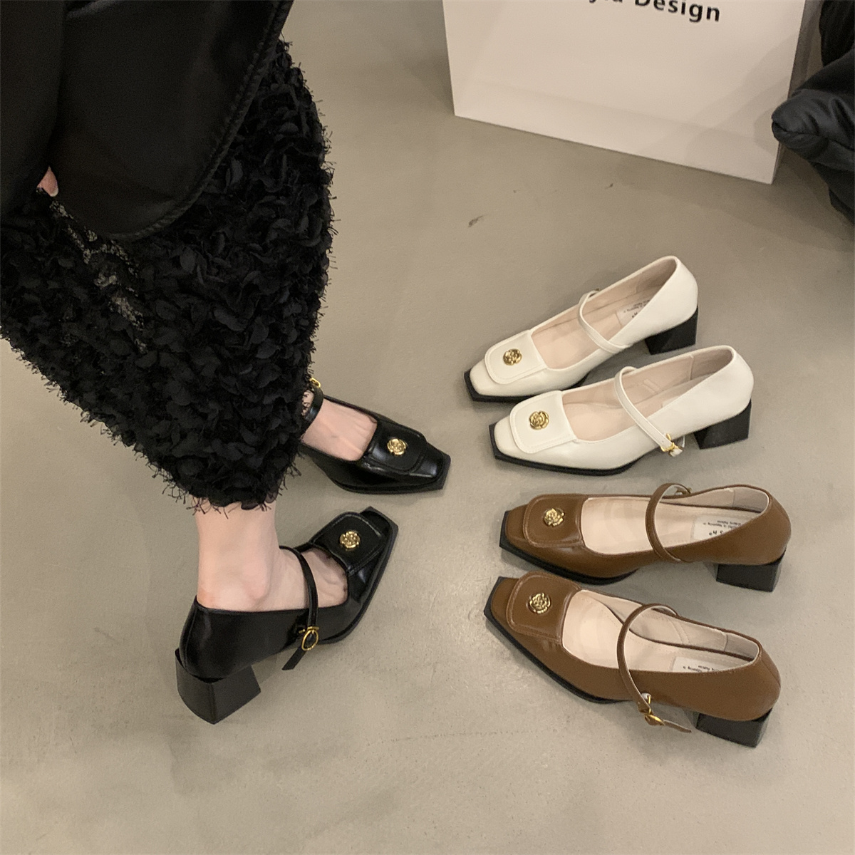 รองเท้าคัทชูผู้หญิงส้นเตี้ย ใส่สบาย มีขนาด35-43