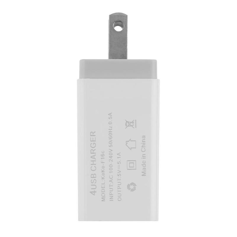 อะแด๊ปเตอร์ 4 พอร์ท 5.1 A Universal 4 port USB charger adapter 5.1A travel charge US plug