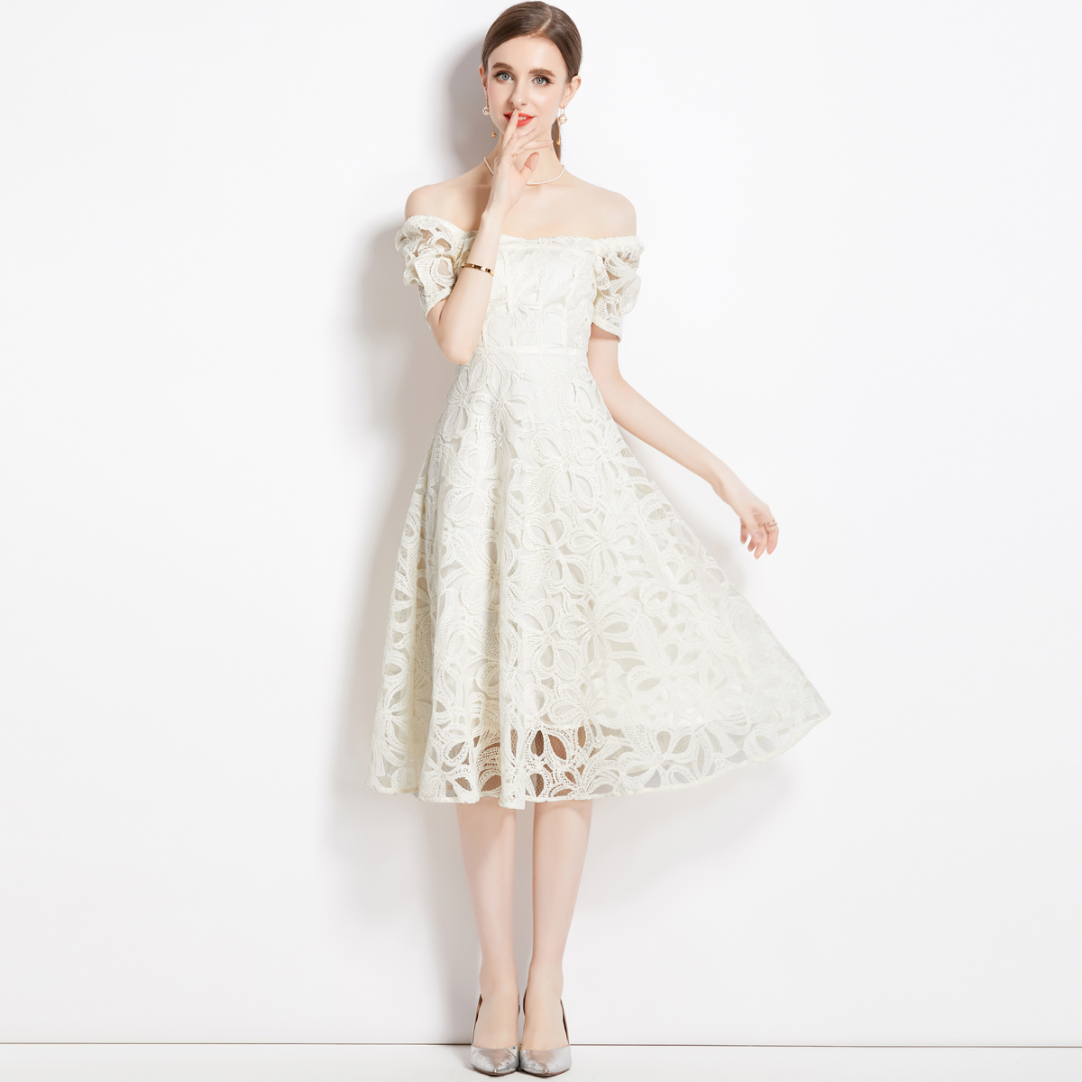 ชุดเดรสยาวสวยๆ ชุดเดรสยาวใส่สบาย ใส่ทำงาน มีขนาดS M L XL 2XL