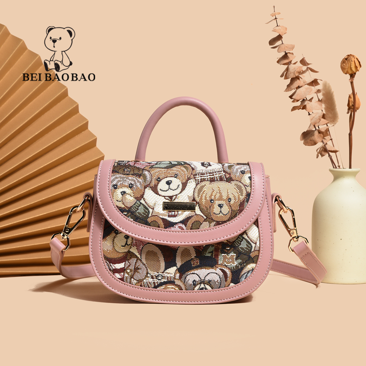 กระเป๋าผู้หญิงสวยๆ กระเป๋าสะพายข้างผู้หญิง กระเป๋าแบรนด์ BEAR BAG กระเป๋าหมีสุดคิ้ว!