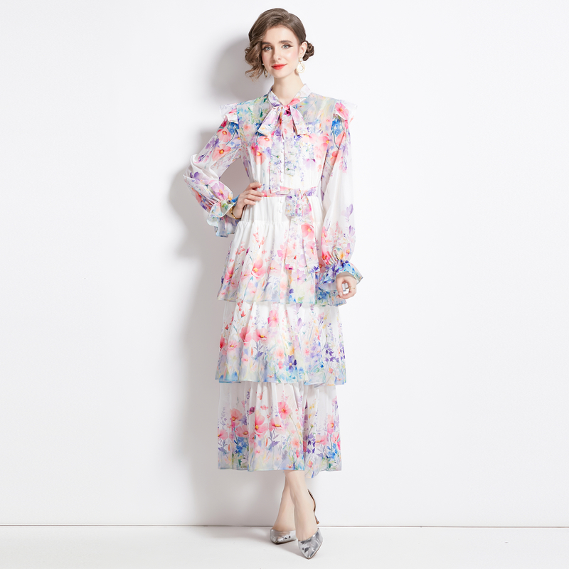 ชุดเดรสยาวสวยๆ ชุดเดรสยาวใส่สบาย ใส่ทำงาน มีขนาดS M L XL 2XL