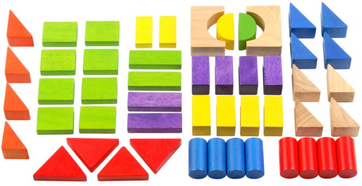 บล๊อคไม้หลากสี ของเล่นเสริมสร้างทักษะการคิดสร้างสรรค์ ของเล่นไม้