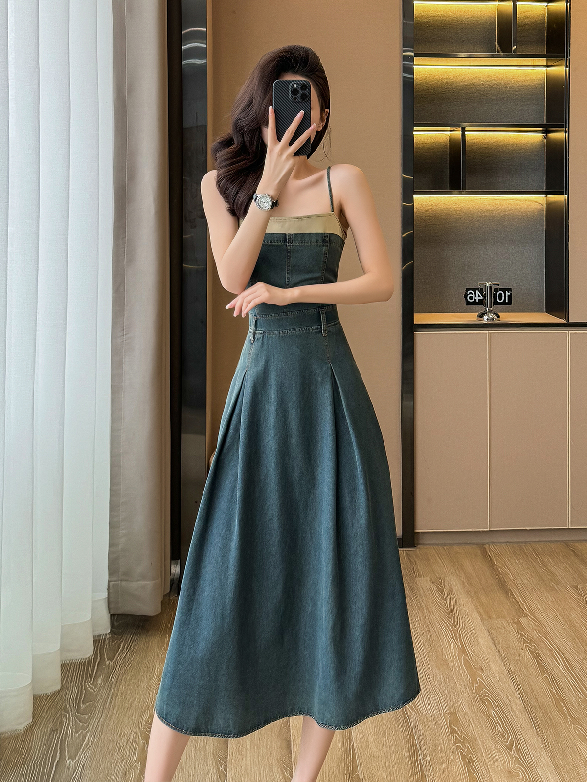 ชุดเดรสยาวสวยๆ สไตล์เกาหลี มีขนาด S M L XL สนใจทักแชท