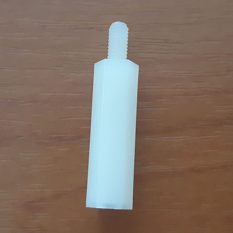 ไนลอนสเปสเซอร์ ผู้-เมีย หกเหลี่ยม ขนาด M3 ยาว 20 ม.ม. Plastic PC Male to Female M3x20mm Hex Nylon Standoff Spacer