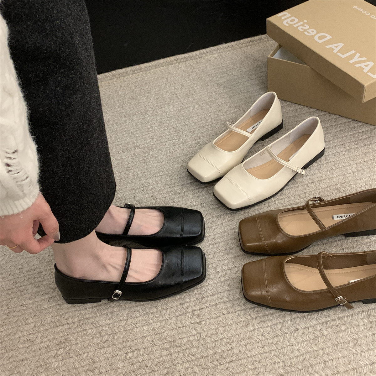 รองเท้าคัทชูผู้หญิงส้นเตี้ย ใส่สบาย มีขนาด35-43