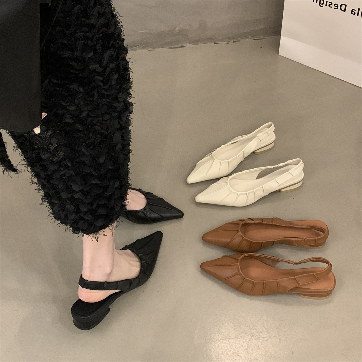 รองเท้าคัทชูผู้หญิงส้นเตี้ย ใส่สบาย มีขนาด35-43