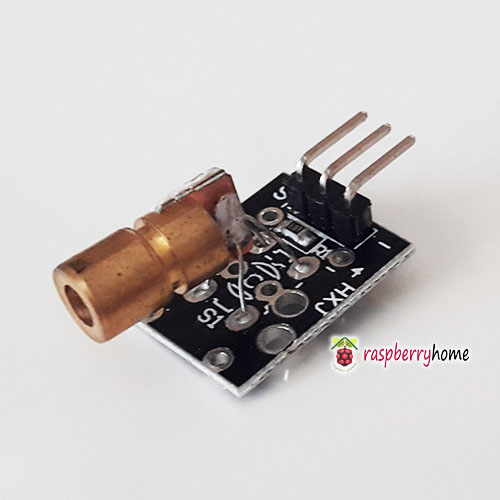 โมดูลเลเซอร์เซนเซอร์ KY-008 650nm Laser sensor Module 6mm 5V 5mW Red Laser Dot Diode Copper Head for Arduino