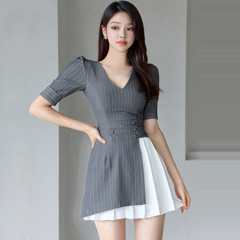 ชุดเดรสยาวสวยๆ ชุดเดรสยาวใส่สบาย ใส่ทำงาน มีขนาดS M L XL 2XL