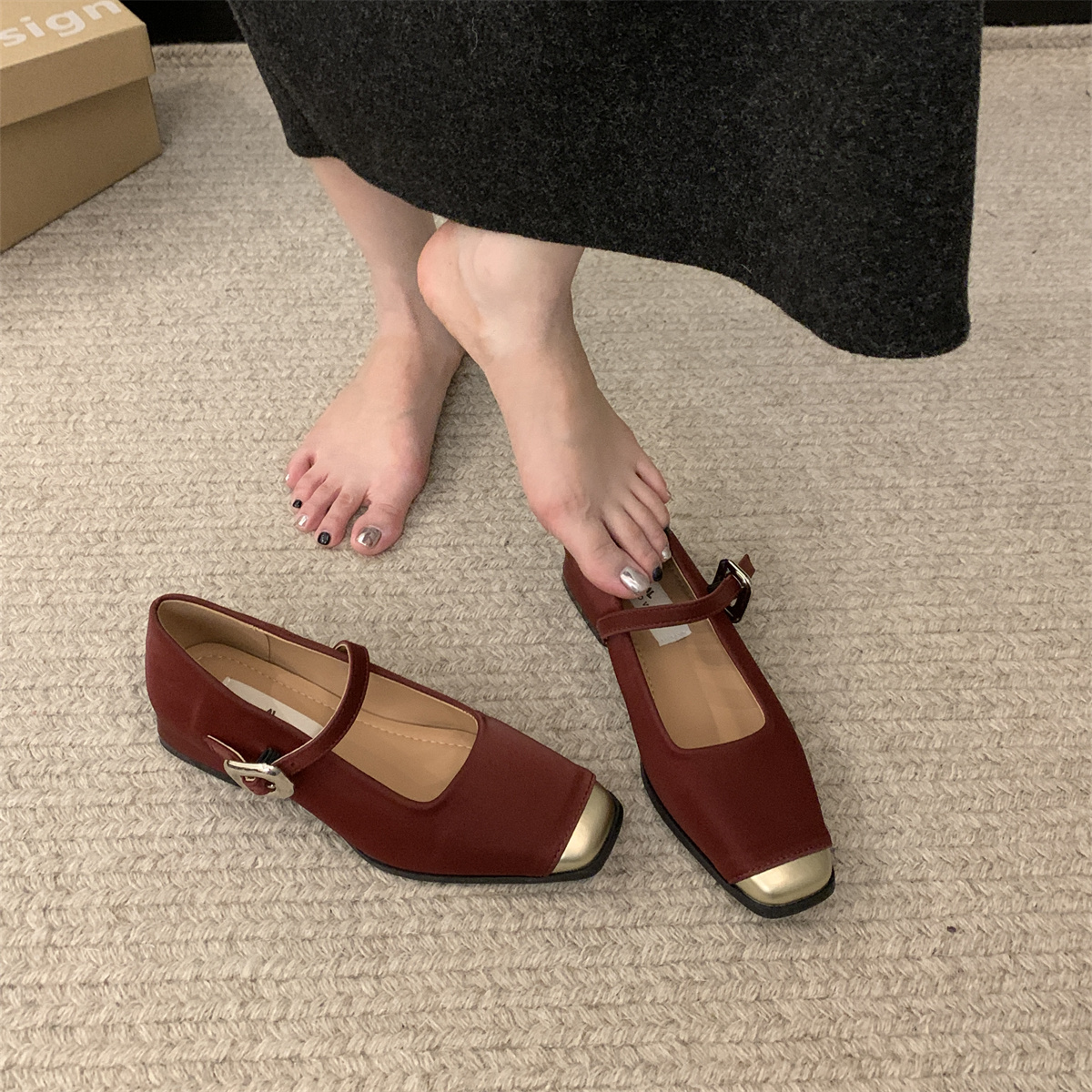 รองเท้าคัทชูผู้หญิงส้นเตี้ย ใส่สบาย มีขนาด35-43