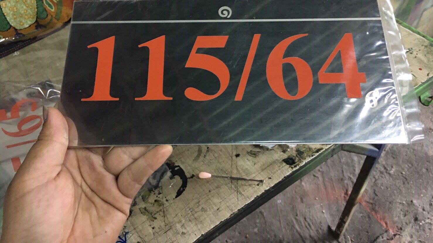 ป้ายบ้านเลขที่ 115/64 #สแตนเลสเงากัดกรด