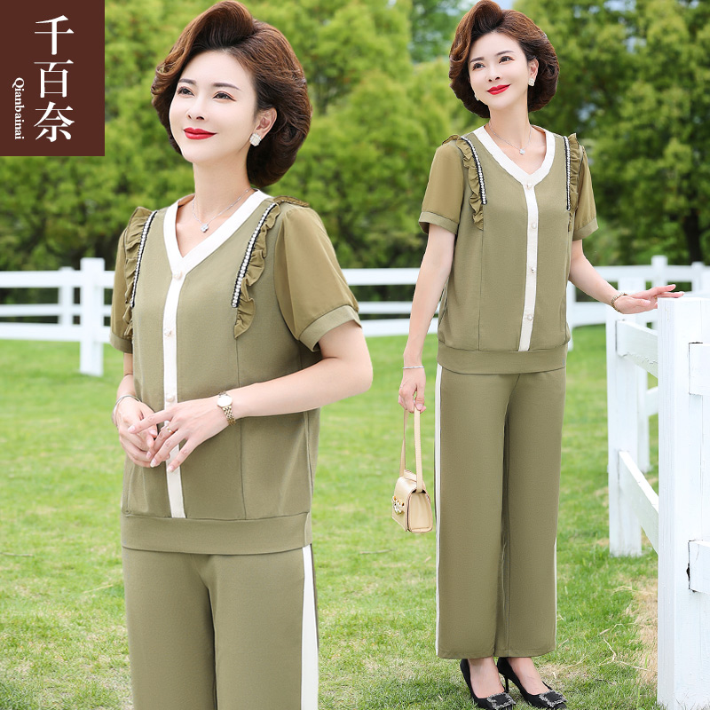 เสื้อผ้าผู้สูงอายุหญิง แฟชั่น เสื้อผ้าผู้หญิงวัย 60 มีขนาด XL-4XL