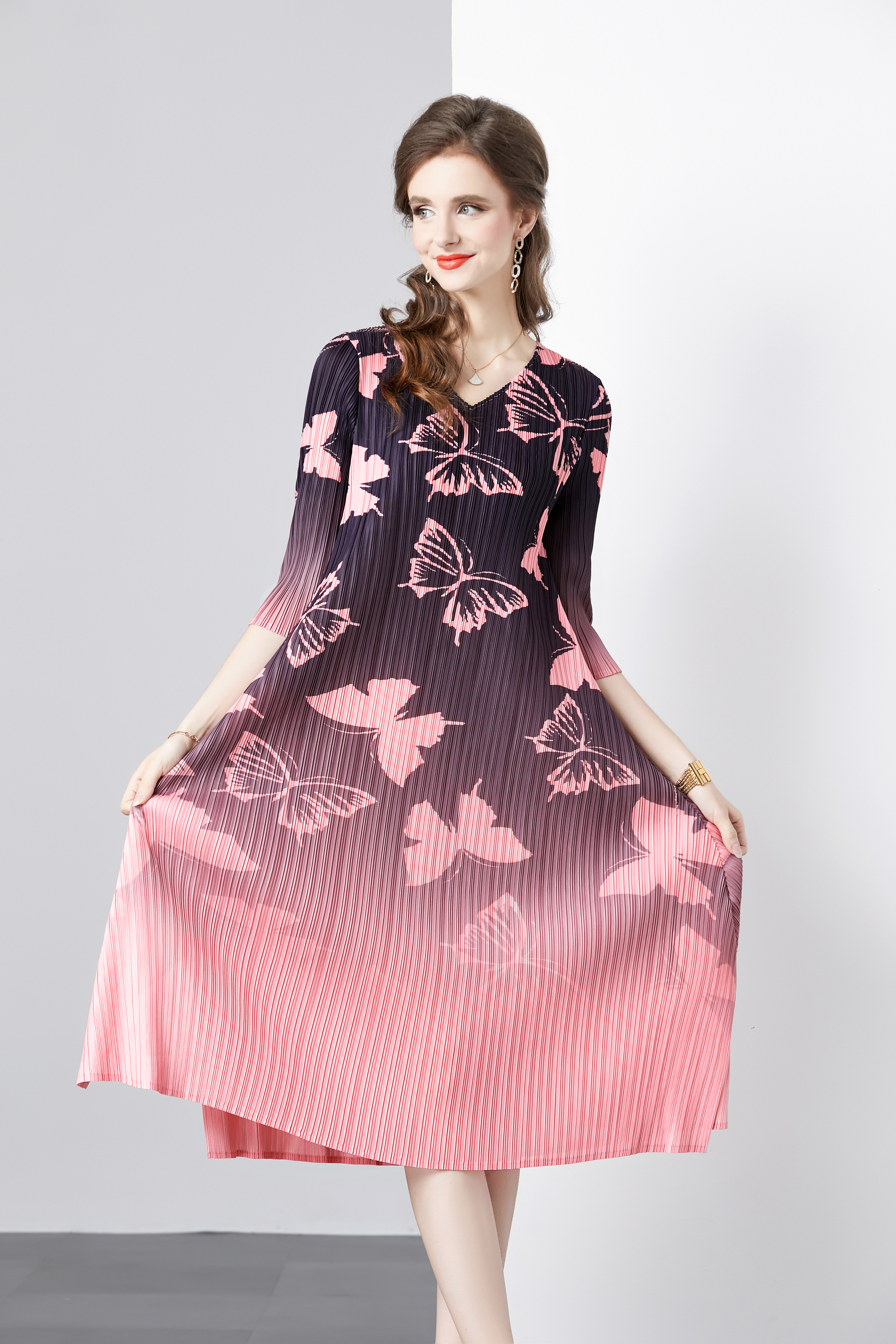ชุดเดรสยาวสวยๆ ชุดเดรสยาวใส่สบาย ใส่ทำงาน มีขนาดS M L XL 2XL