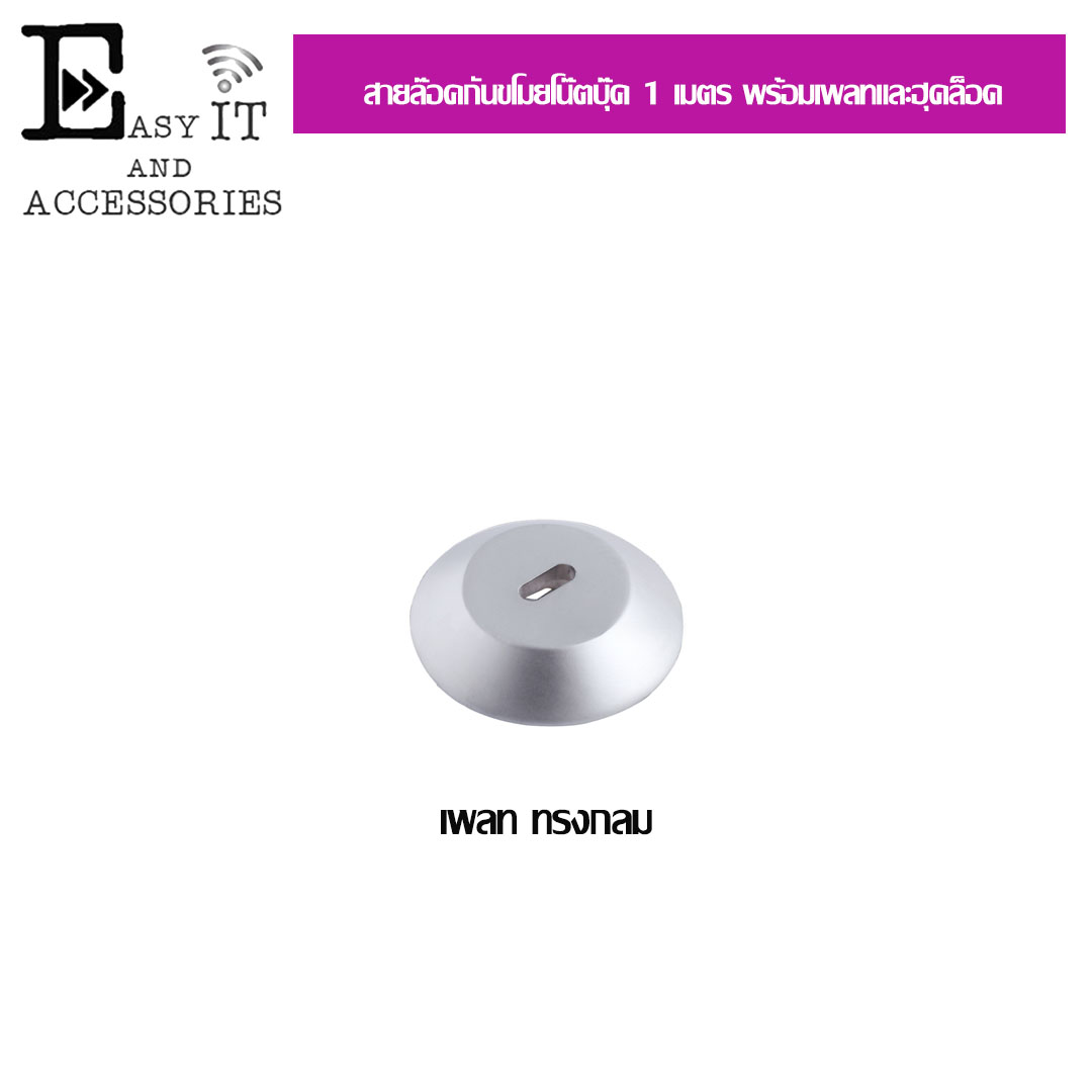 ชุดสายล็อคโน๊ตบุ๊ต 1 เมตร พร้อมเพลทและฮุคล็อค