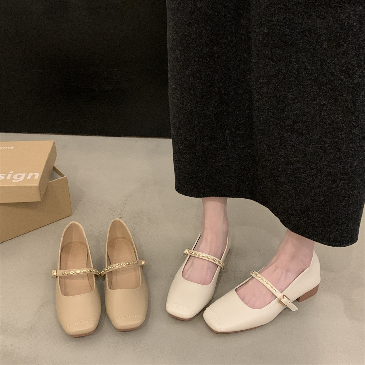 รองเท้าคัทชูผู้หญิงส้นเตี้ย ใส่สบาย มีขนาด35-43