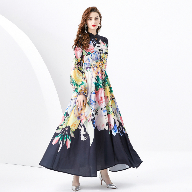 ชุดเดรสยาวสวยๆ ชุดเดรสยาวใส่สบาย ใส่ทำงาน มีขนาดS M L XL 2XL