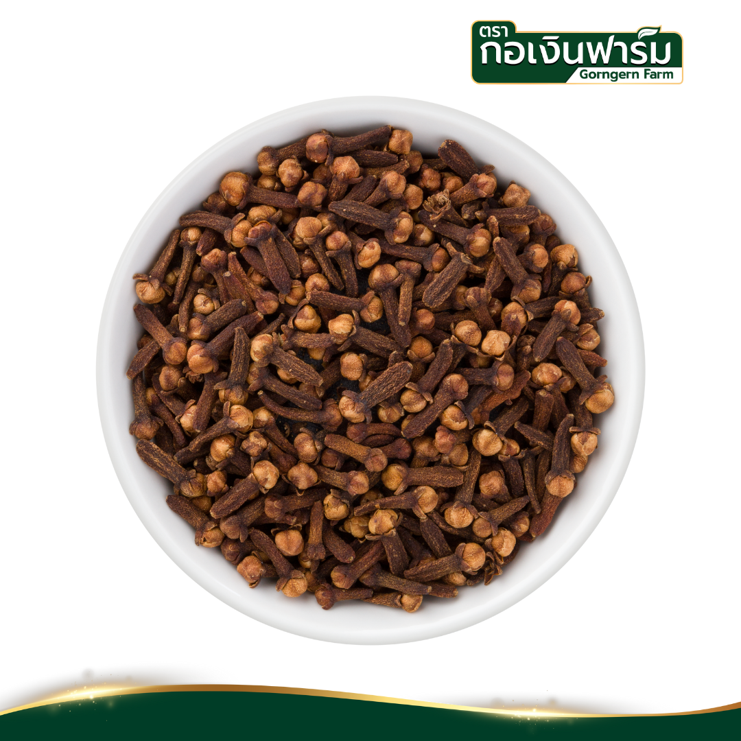 กานพลูอบแห้ง Dried Clove ตรากอเงินฟาร์ม ขนาด 150 กรัม