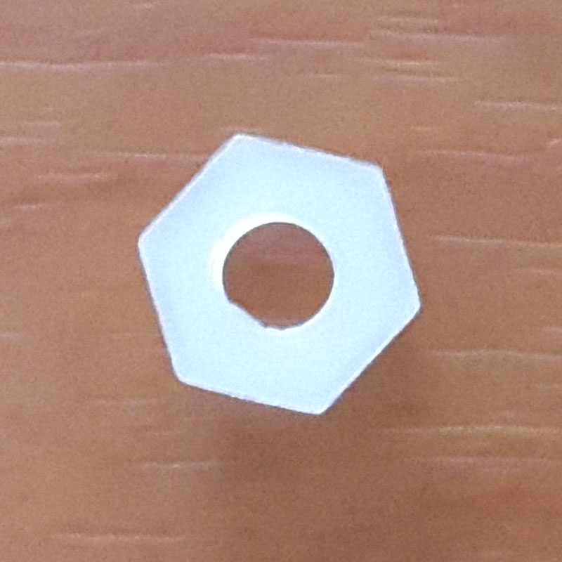 ไนลอนนัท หัวหกเหลี่ยม ขนาด M3 metric size insulation white PA66 nylon plastic hex / hexagon nut