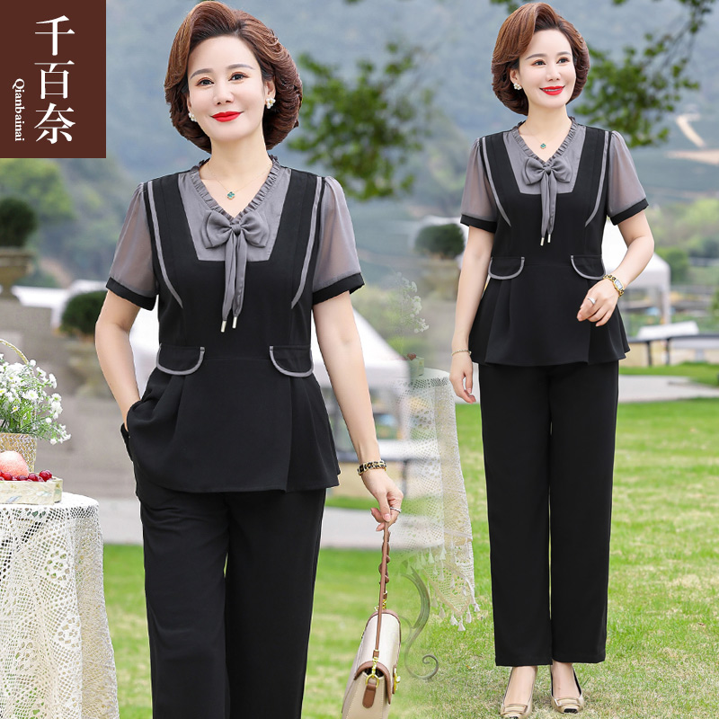 เสื้อผ้าผู้สูงอายุหญิง แฟชั่น เสื้อผ้าผู้หญิงวัย 60 มีขนาด XL-4XL