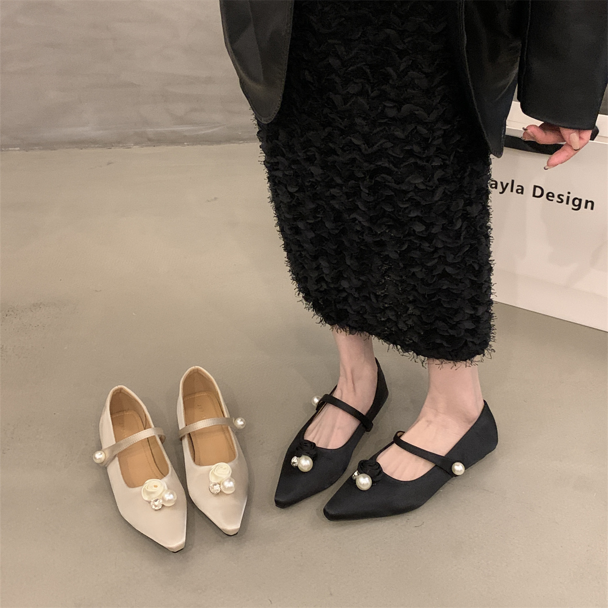 รองเท้าคัทชูผู้หญิงส้นเตี้ย ใส่สบาย มีขนาด35-43