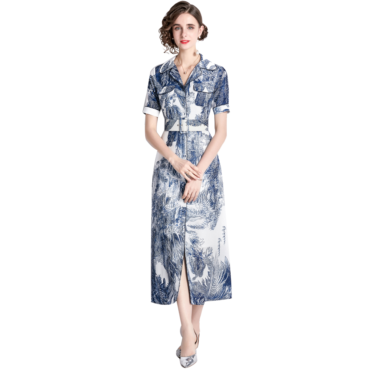 ชุดเดรสยาวสวยๆ ชุดเดรสยาวใส่สบาย ใส่ทำงาน มีขนาดS M L XL 2XL
