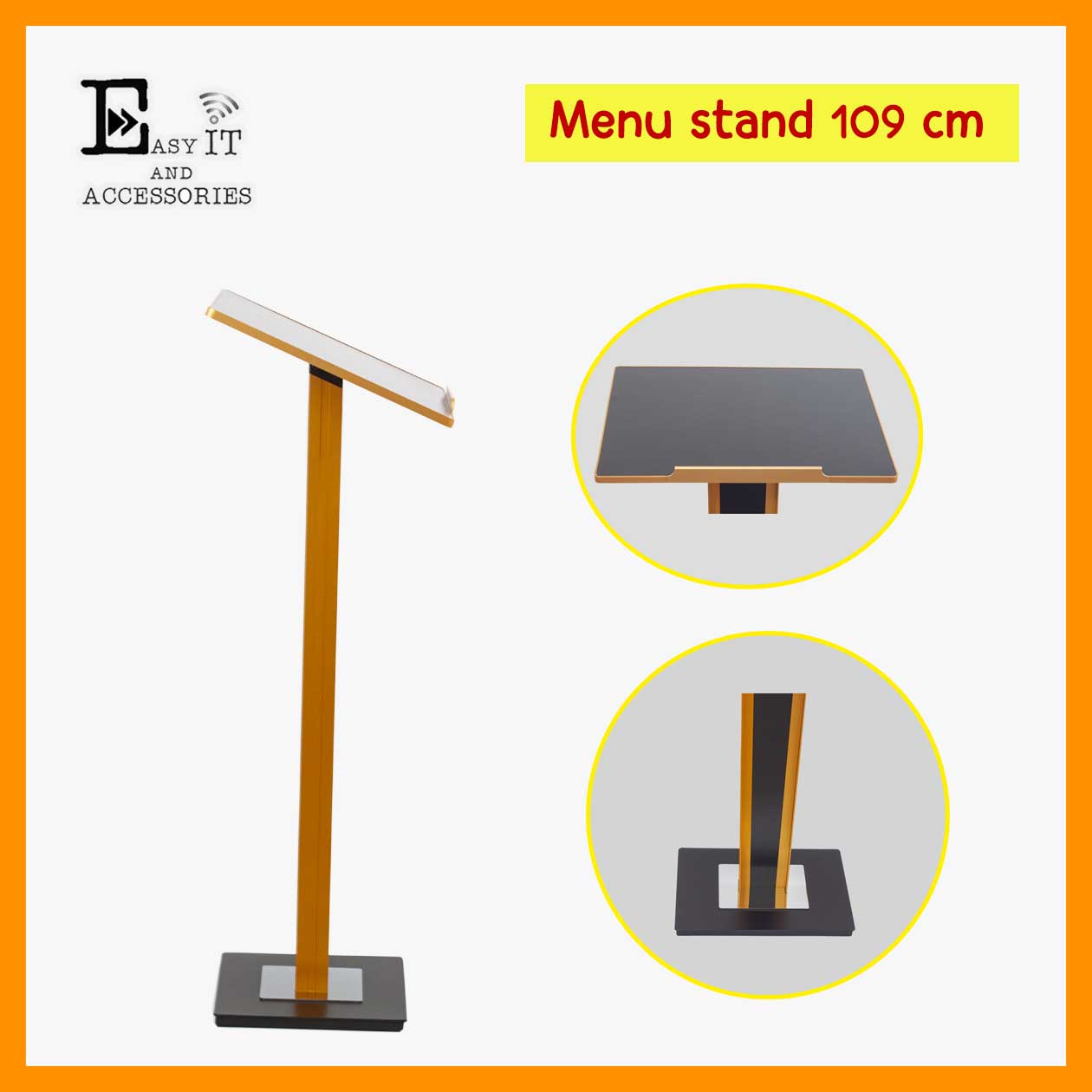 สแตนเมนูอาหารสำหรับวางหน้าร้าน รุ่น Podium stand สูง 109 cm