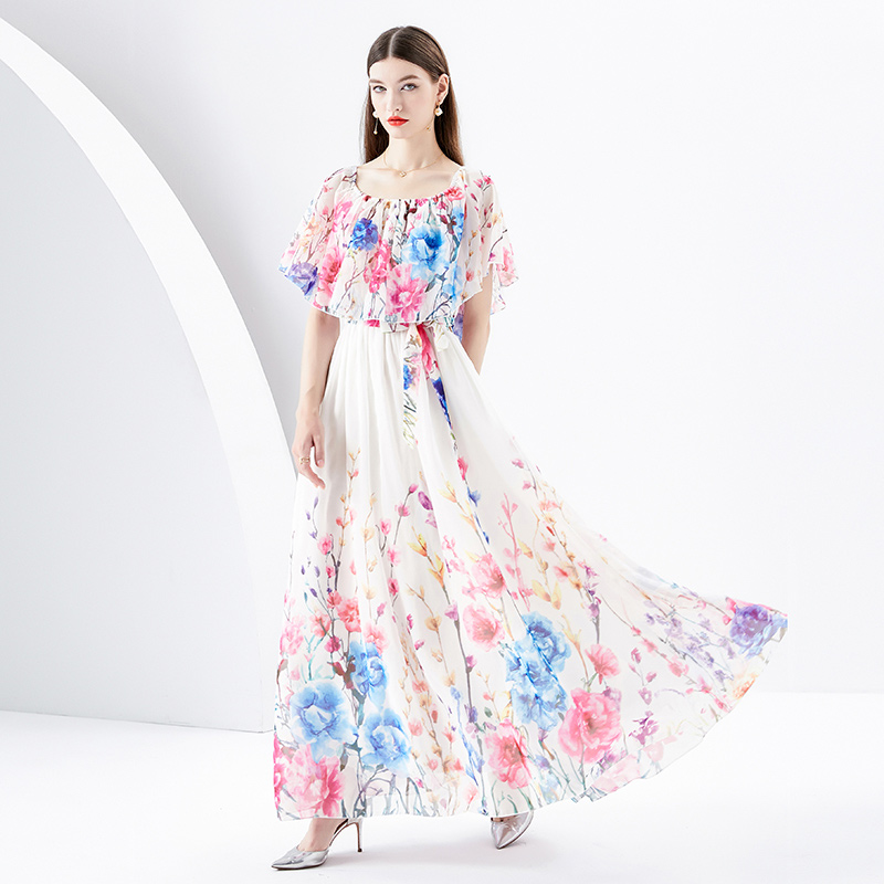 ชุดเดรสยาวสวยๆ ชุดเดรสยาวใส่สบาย ใส่ทำงาน มีขนาดS M L XL 2XL
