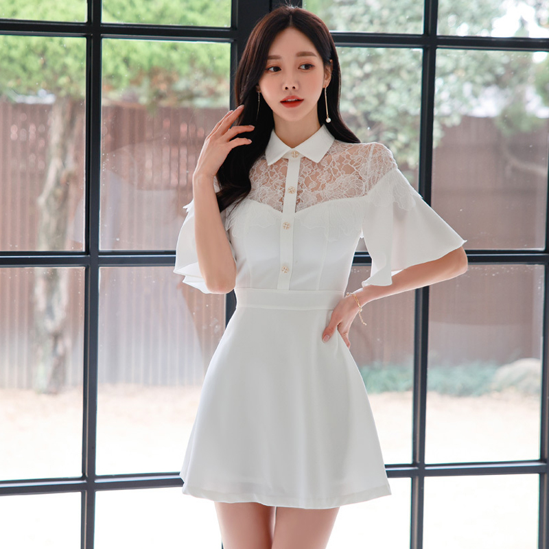ชุดเดรสยาวสวยๆ สไตล์เกาหลี มีขนาด S M L XL สนใจทักแชท