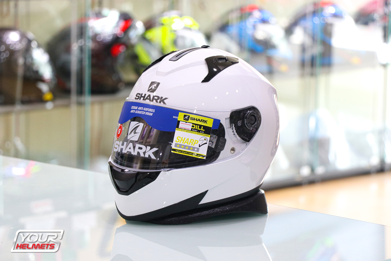 หมวกกันน็อค SHARK HELMETS รุ่น RIDILL BLANK WHU