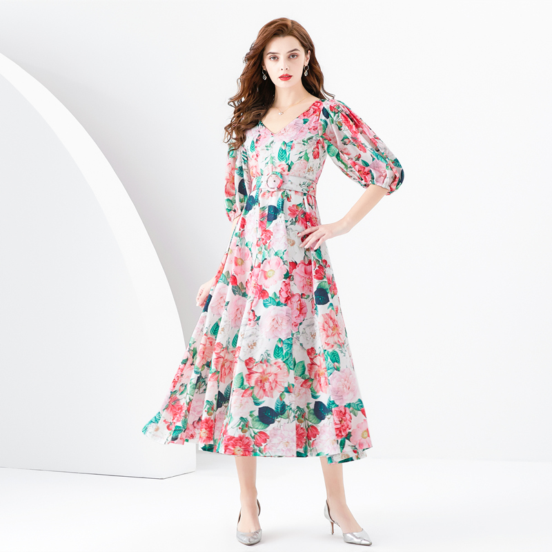 ชุดเดรสยาวสวยๆ ชุดเดรสยาวใส่สบาย ใส่ทำงาน มีขนาดS M L XL 2XL