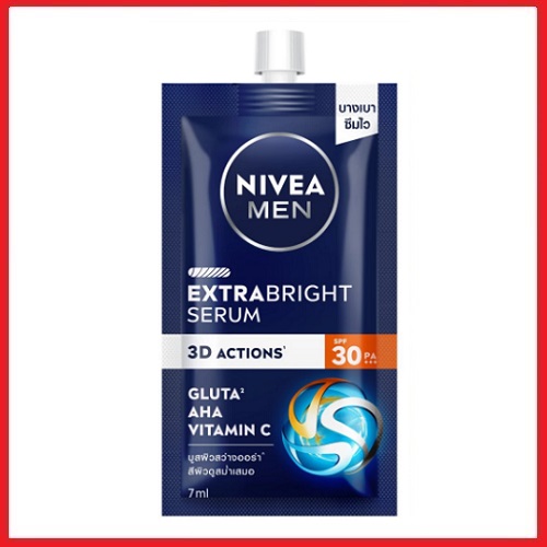 นีเวีย เมน เอ็กซ์ตร้า ไบรท์ เซรั่ม เอสพีเอฟ30 Nivea Men Extra Bright Serum SPF30 PA+++ 7 มล. x 6