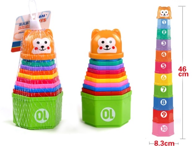 แก้ว Stack ของเล่นฝึกการจดจำ ของเล่นฝึกการจำแนก ของเล่นฝึกสมองเด็ก