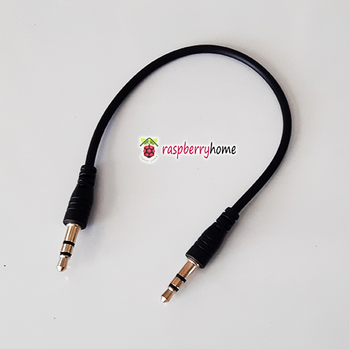 20cm Black 3.5mm jack to jack Aux Cable male to male stereo Audio Cable สำหรับต่อลำโพงกับ raspberry pi