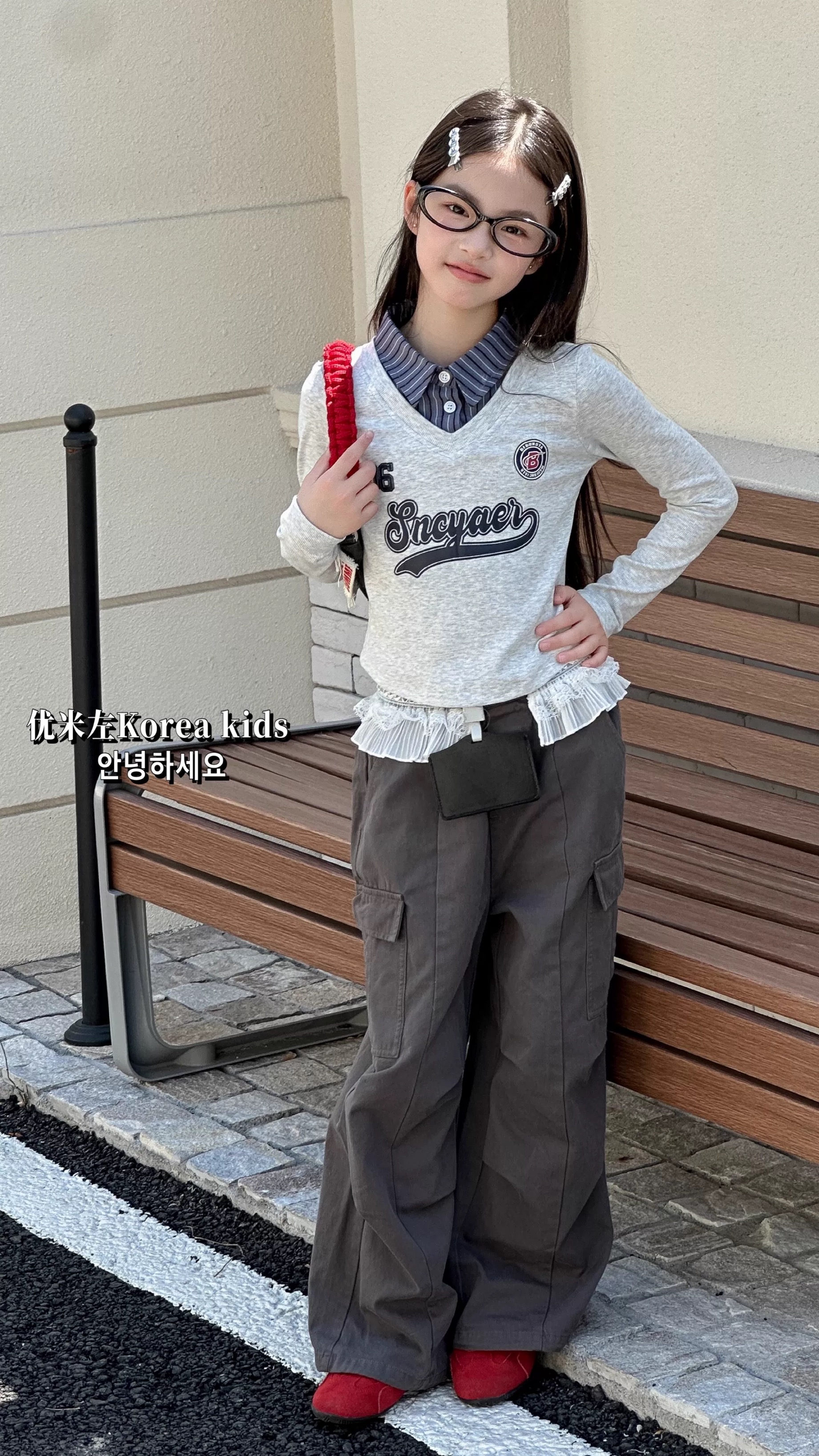 Youme Brand 💞🦋 Koreakids sweater เสื้อแขนยาวดญ ทูโทน