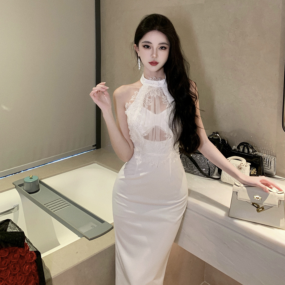 ชุดเดรสยาวสวยๆ สไตล์เกาหลี มีขนาด S M L XL สนใจทักแชท