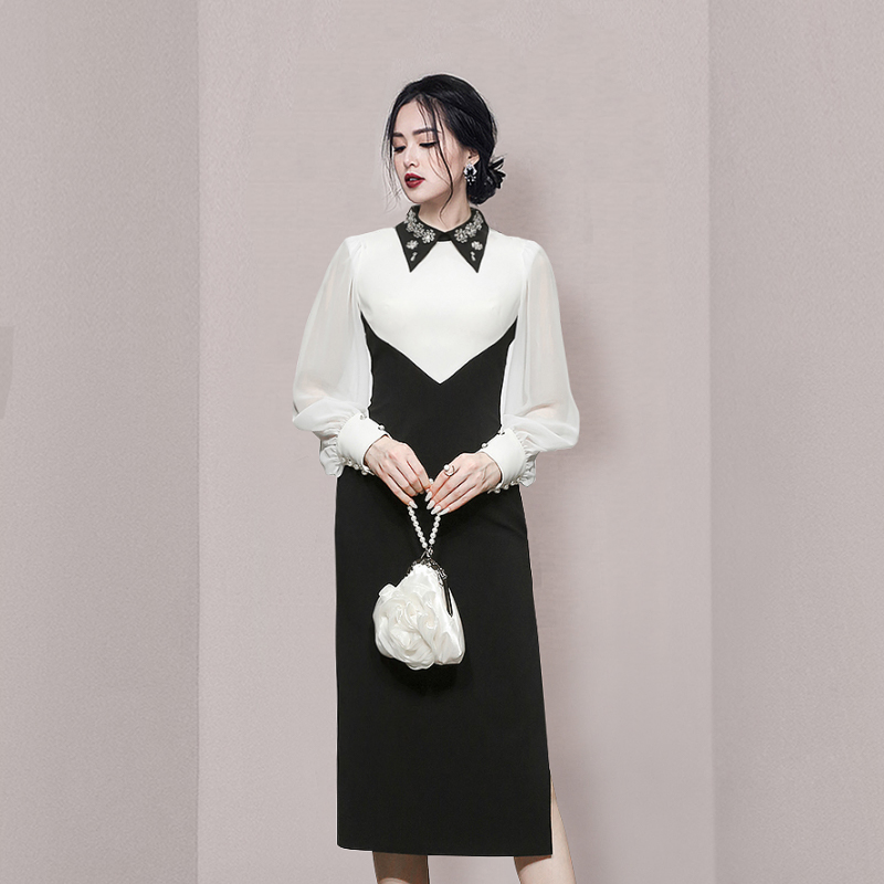 ชุดเดรสยาวสวยๆ สไตล์เกาหลี มีขนาด S M L XL สนใจทักแชท