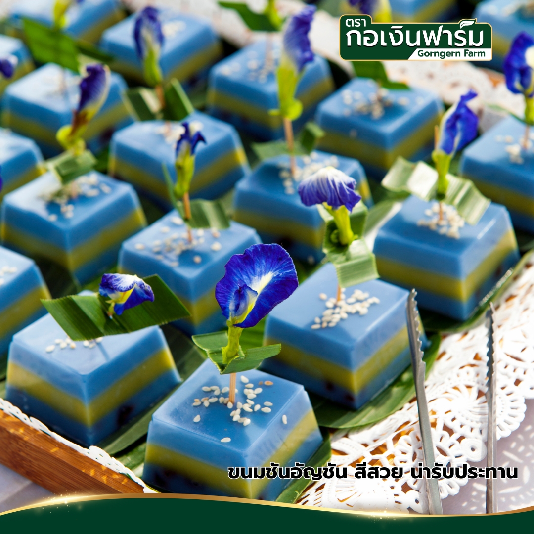 อัญชันผง Butterfly pea Powder ตรากอเงินฟาร์ม