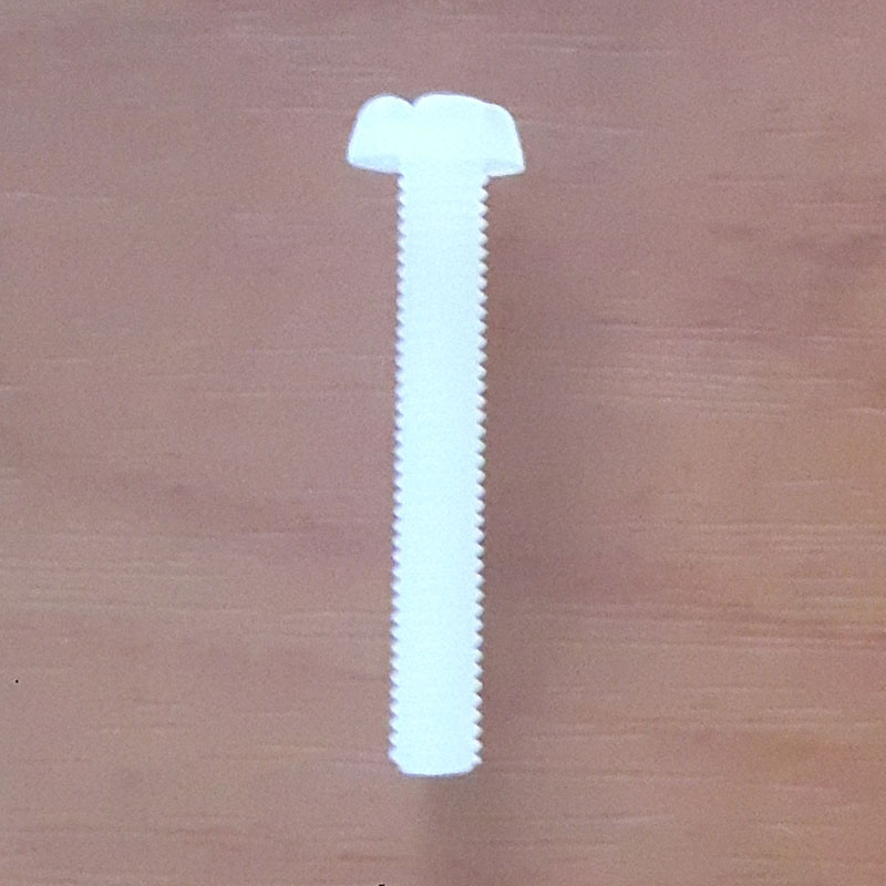 ไนลอนสกรูโบลท์ หัวสี่แฉก ขนาด M3 ยาว 20 ม.ม. M3x20mm White Plastic Nylon Round Pan Phillips Head Screw Bolt